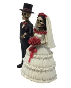 Skelett Hochzeitspaar 14 Cm -Günstiger Karneval Universum Shop skelett brautpaar day of the dead hochzeitspaar dia de los muertos brautpaar 36506 02