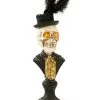 Mr. Skelett Halloween Büste Mit LED Augen 45cm -Günstiger Karneval Universum Shop skelett gentleman bueste mit led augen boutique halloween wohnungsdeko und homeware skeleton bust with led eyes 54588 3