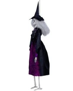 Hängefigur Skelett Hexe 40cm -Günstiger Karneval Universum Shop skelett hexe haenge figur skeleton witch hanging figure halloween dekoration zum aufhaengen 53362 2
