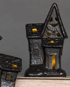 Beleuchtete Glitzer Spukendes Geisterhaus Deko -Günstiger Karneval Universum Shop spooky glitter geisterhaus deko mit led spooky glitter light up haunted house halloween spukhaus deko 53049 4