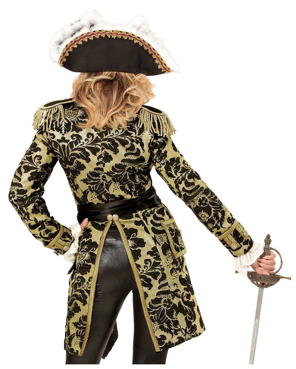 Gold-schwarzer Venezianischer Damenfrack 4 Gold-schwarzer Venezianischer Damenfrack – Bild 2