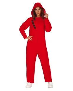 Verbrecherin Jumpsuit Rot