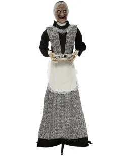 Zombie Dienstmagd Mit Licht & Sound 155cm