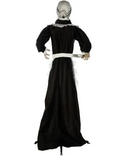 Zombie Dienstmagd Mit Licht & Sound 155cm -Günstiger Karneval Universum Shop zombie dienstmaedchen mit licht und sound 155cm zombie maid with light and sound halloween animatronics 53364 3